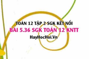 Bài 5.36 SGK Toán 12 tập 2 Kết nối tri thức